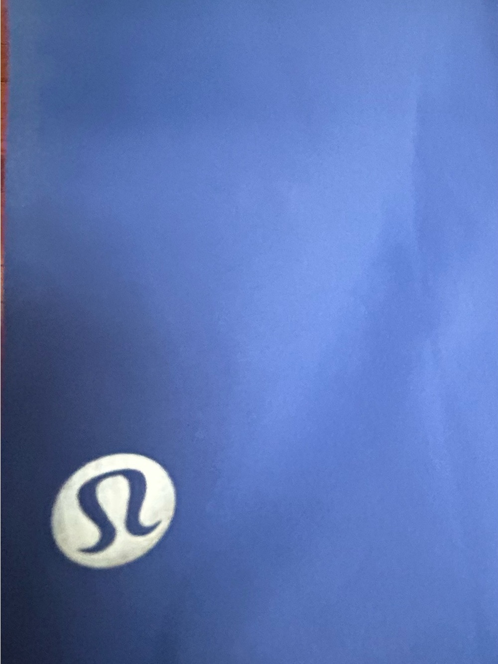 Worn 2 times- size 4 - lululemon athletica Women’s Blue Leggings with White Logo